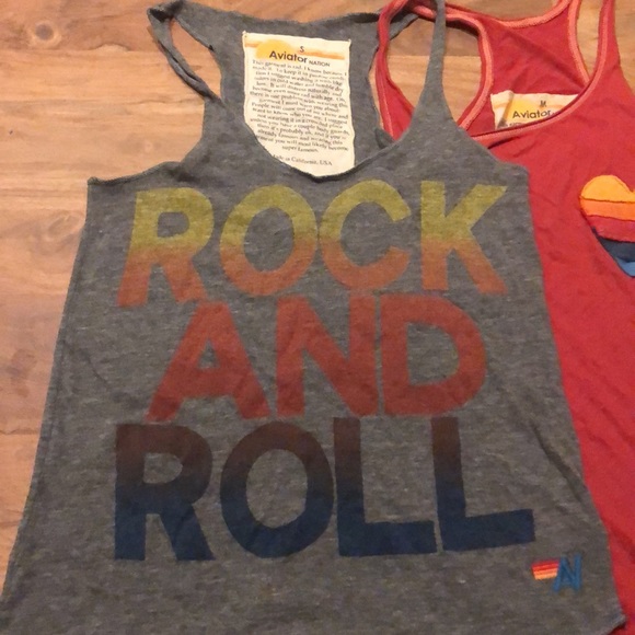 Aviator Nation 2 tank top bundle!!! One Medium, one Small -both fit similarly - Picture 4 of 5